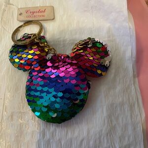 Crystal Collection Sequin Keychain